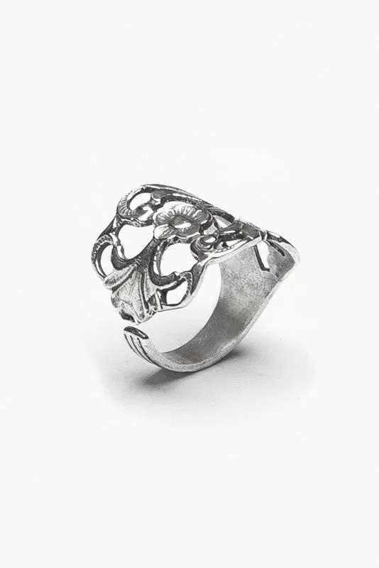 Hazel Sterling Silver Spoon Ring