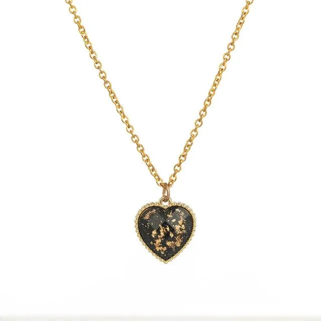 Heart Shape Pendant Link Chain Necklaces for Women Romantic Jewelry