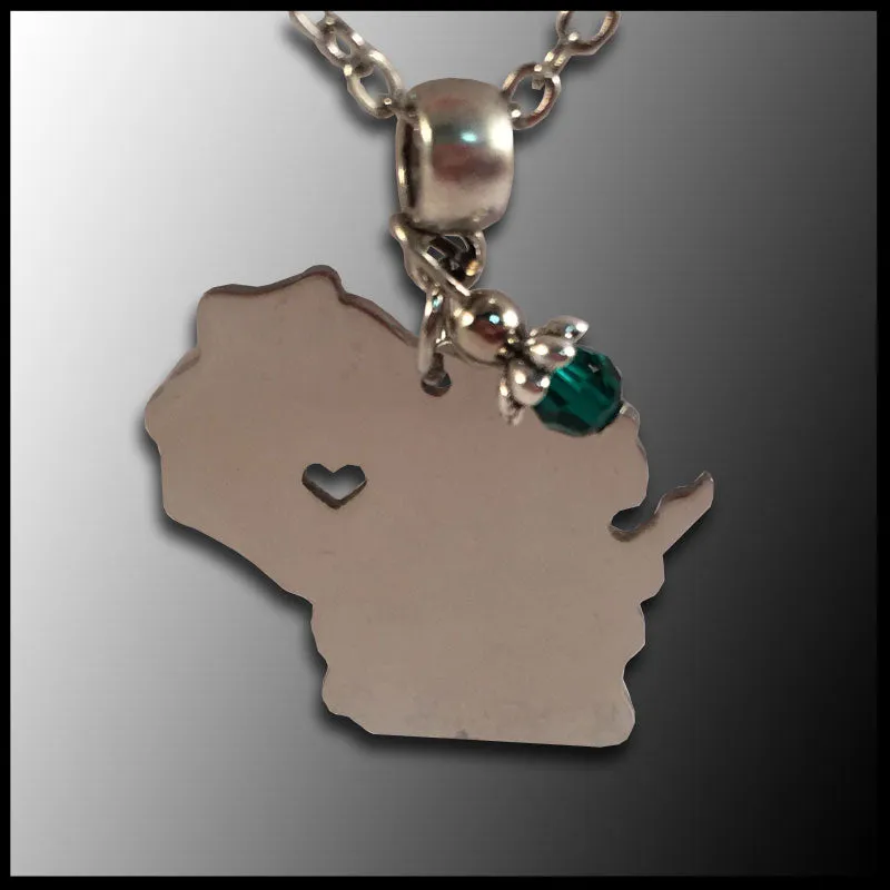 I Love Wisconsin Necklace