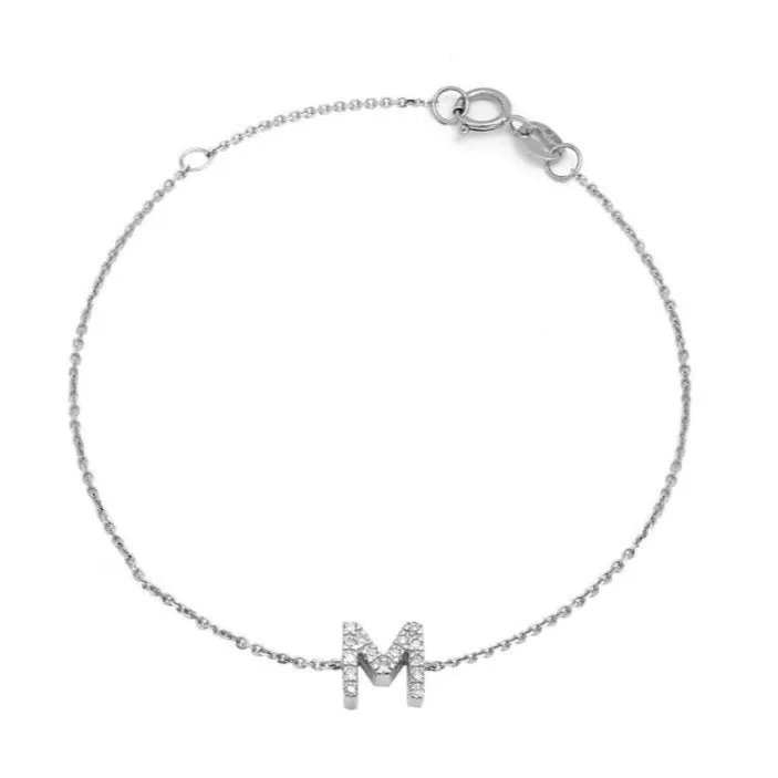 Initial Pave Bracelet