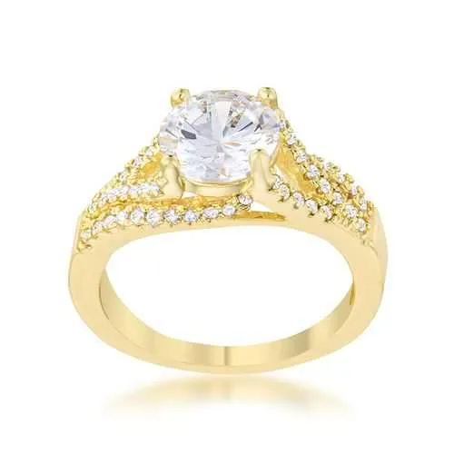 Irine 2.3ct CZ 14k Gold Classic Ring