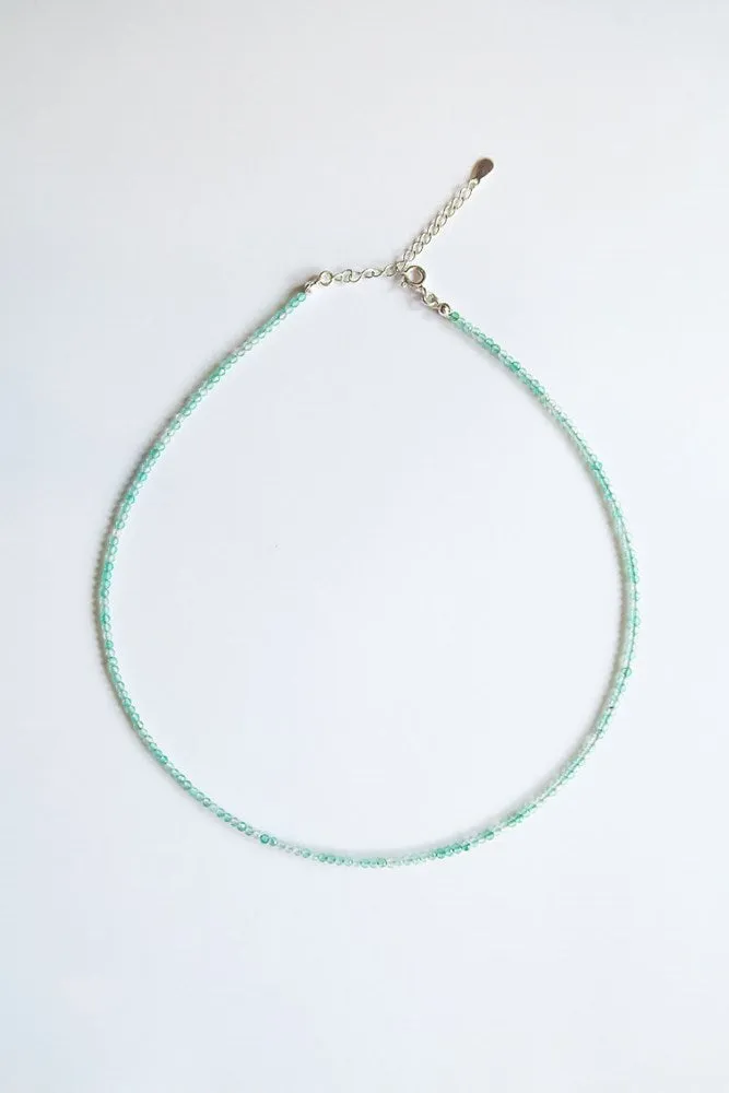 Karina Single Strand Hand Beaded Gemstone Necklace