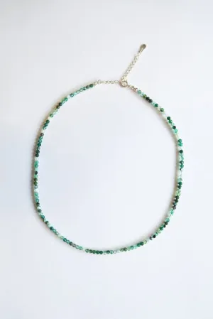 Karina Single Strand Hand Beaded Gemstone Necklace