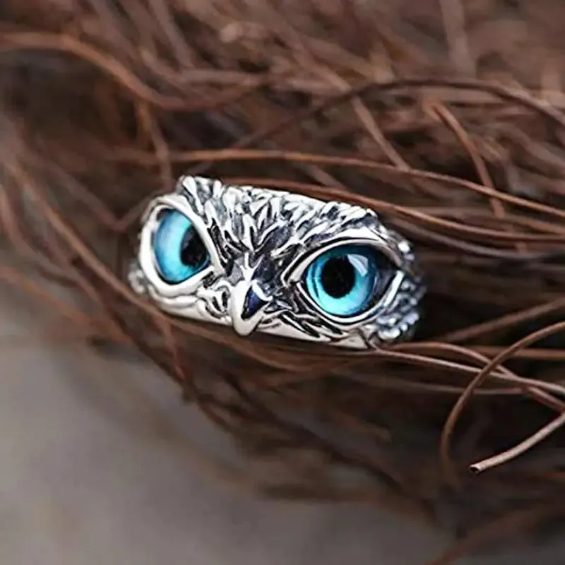 Kiss Jewelry Women Funny Monster Eyes Rings Cute Animals Two Color Cat Eyes Opening Y2K Finger Ring Sweet Kpop Accessories 2023