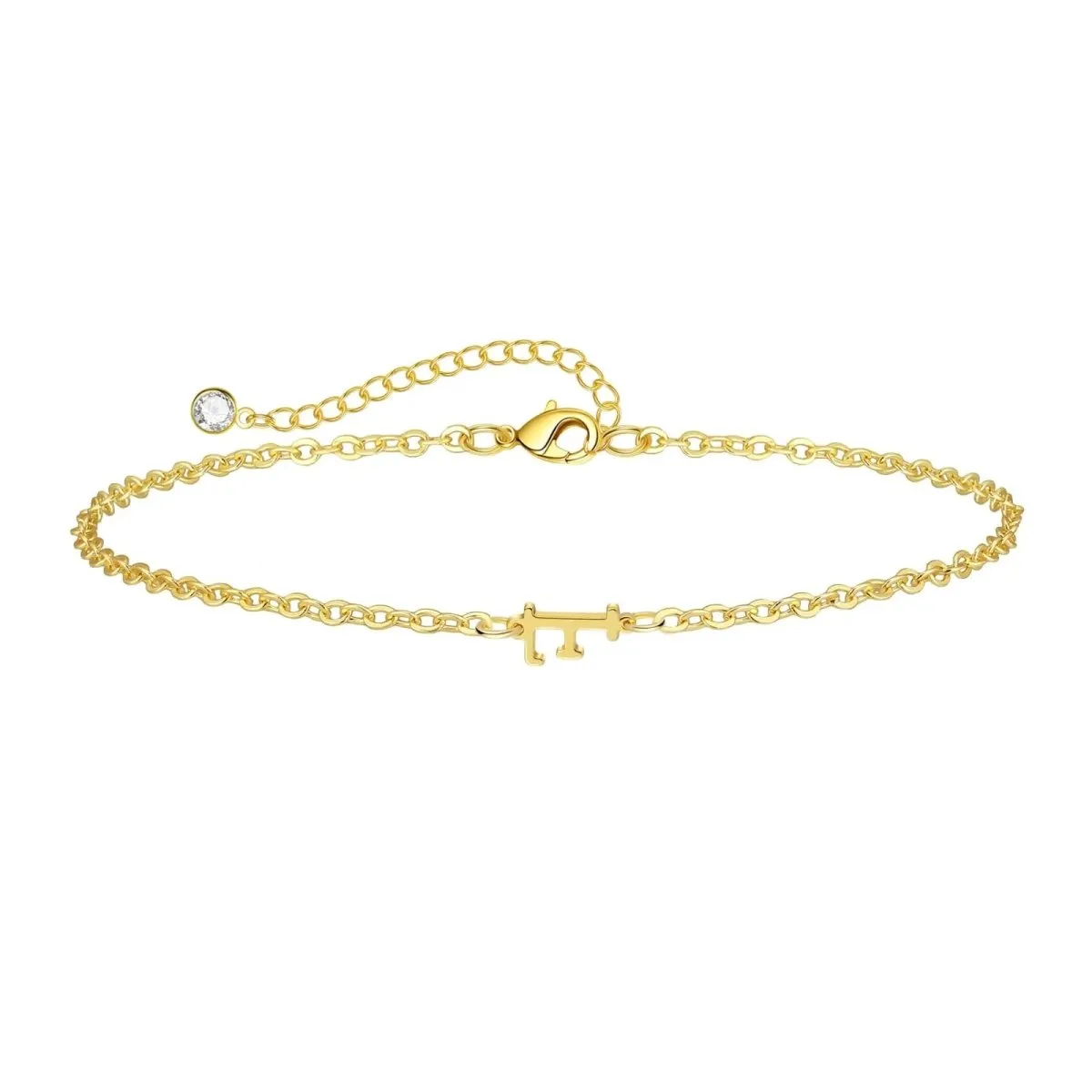 Kyerlyn Dainty Gold Initial Bracelets