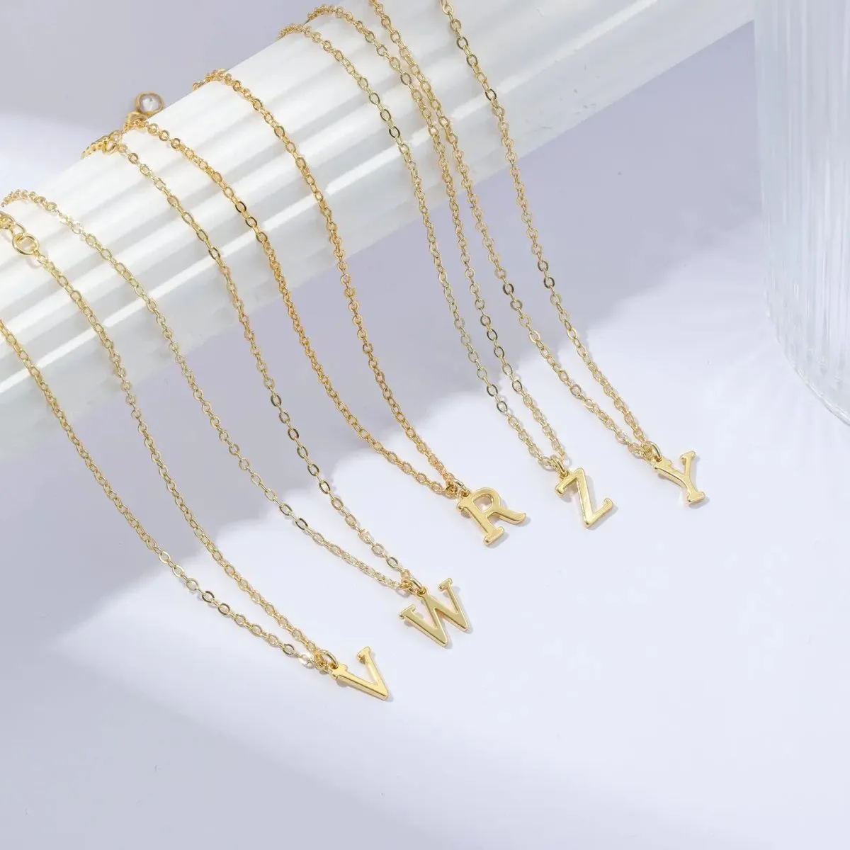 Kyerlyn Dainty Gold Initial Bracelets