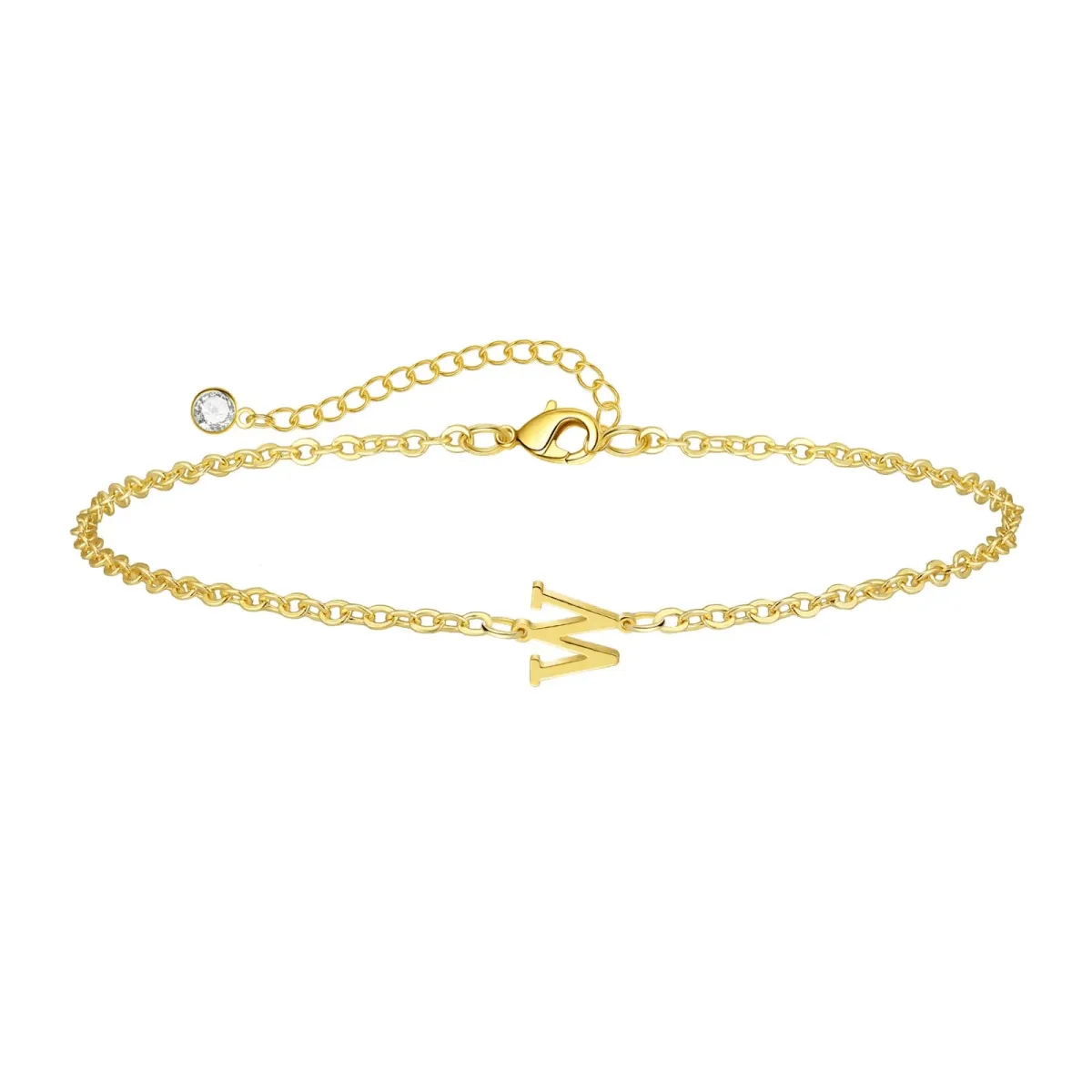 Kyerlyn Dainty Gold Initial Bracelets