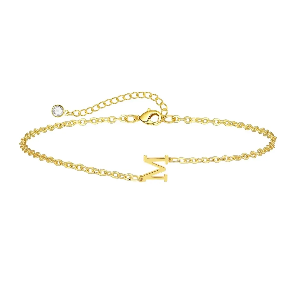 Kyerlyn Dainty Gold Initial Bracelets