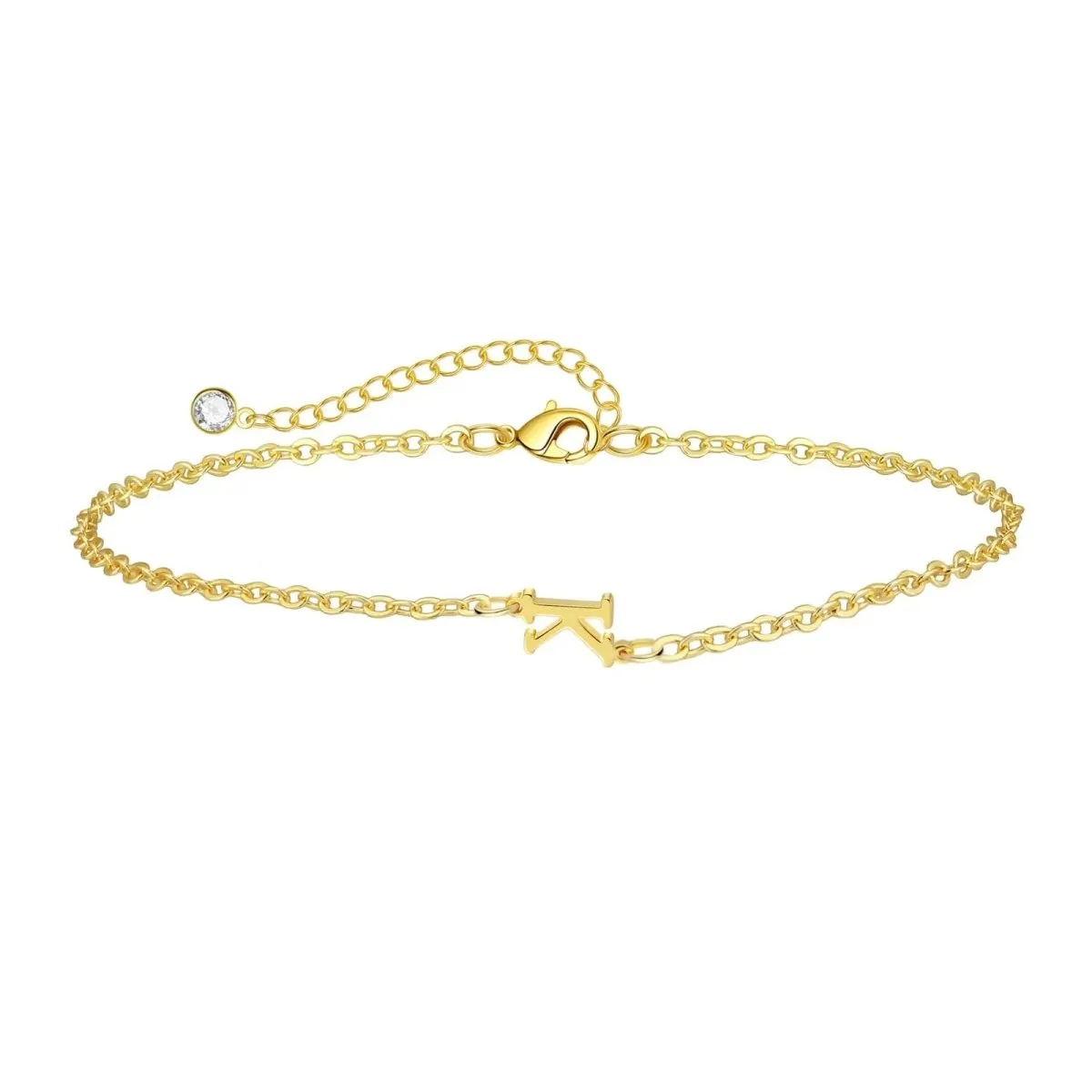 Kyerlyn Dainty Gold Initial Bracelets