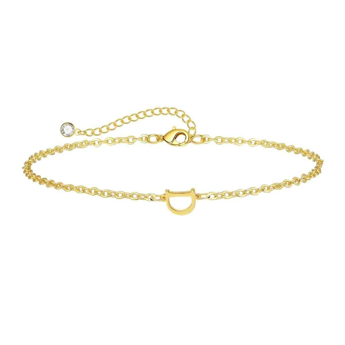 Kyerlyn Dainty Gold Initial Bracelets