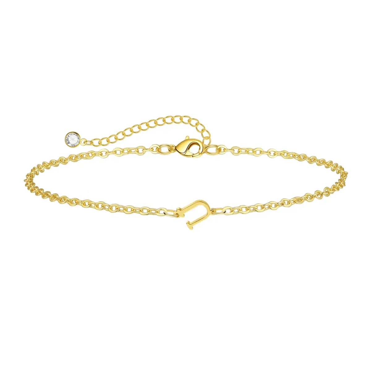 Kyerlyn Dainty Gold Initial Bracelets