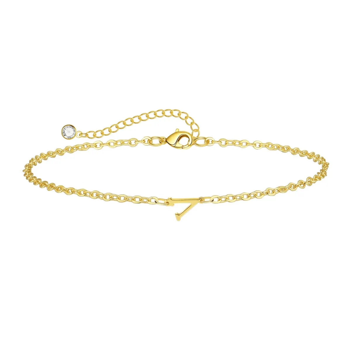 Kyerlyn Dainty Gold Initial Bracelets