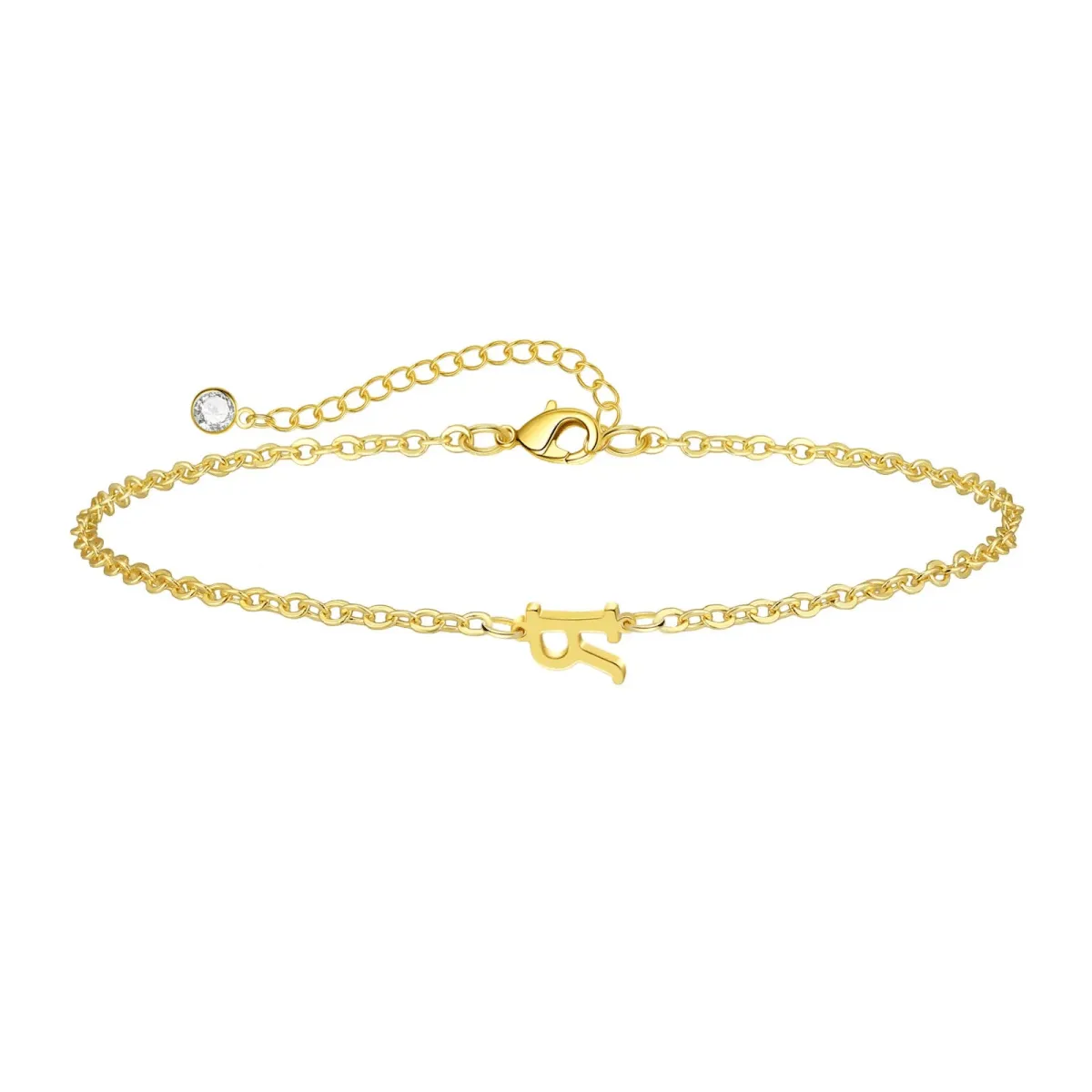 Kyerlyn Dainty Gold Initial Bracelets