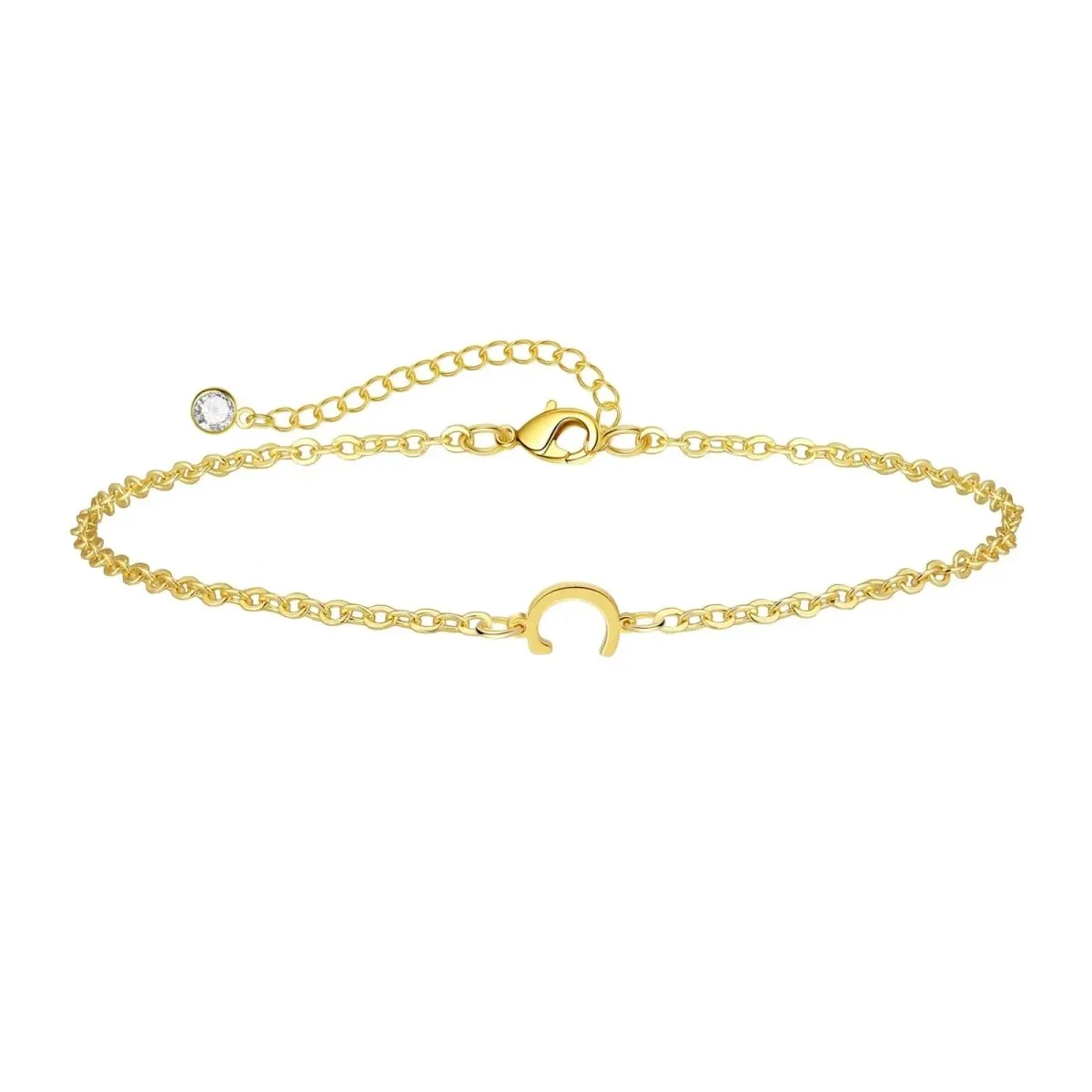 Kyerlyn Dainty Gold Initial Bracelets