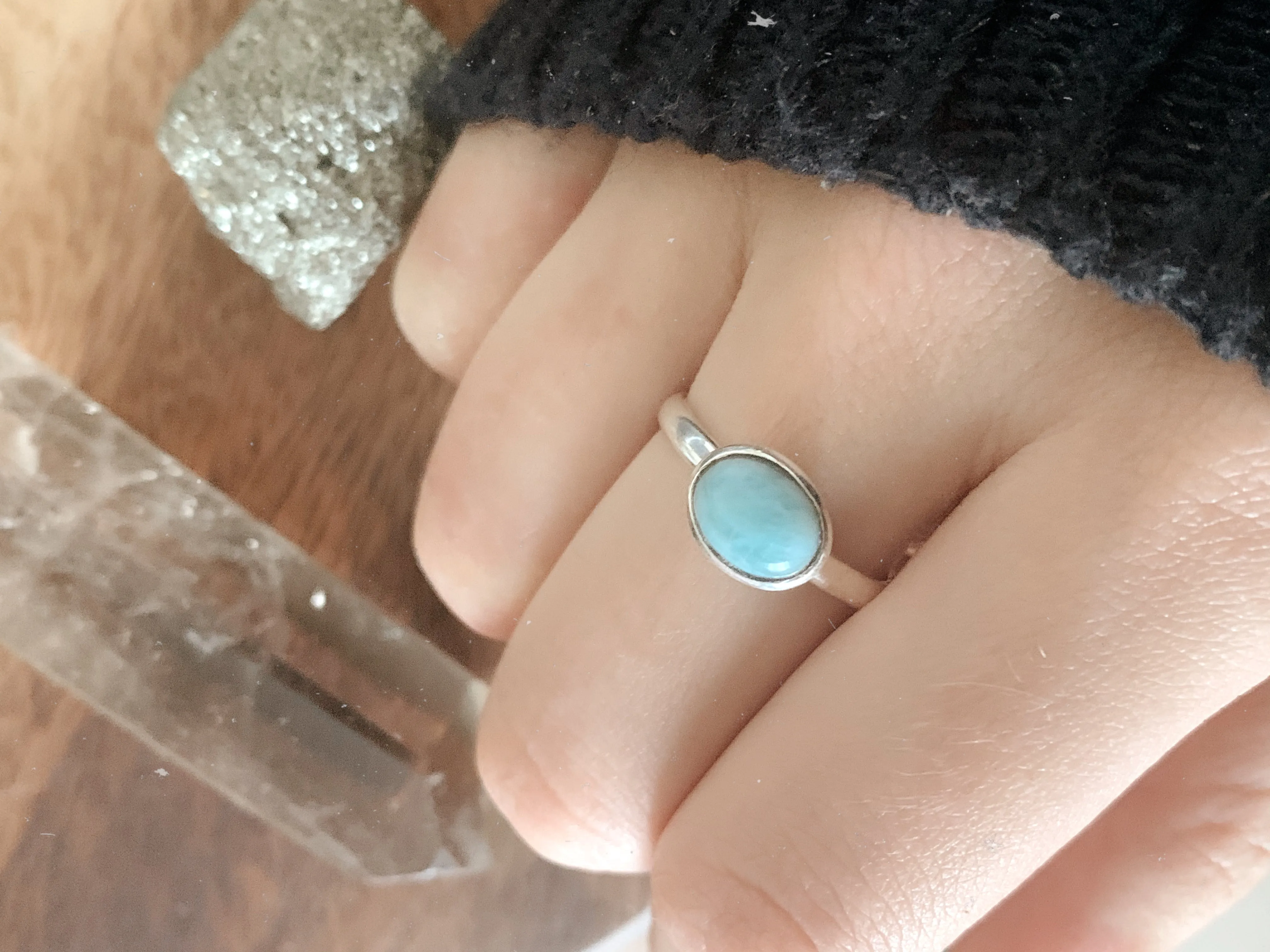 Larimar Akoni Ring - Small Oval (US 7 & 8)