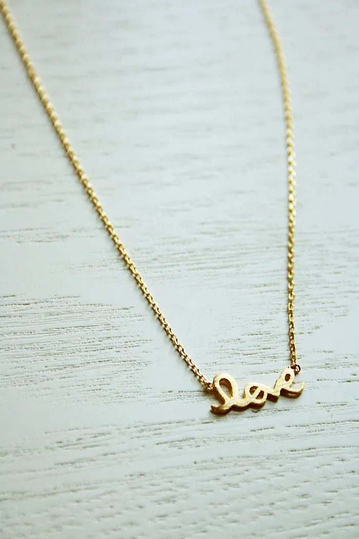 Love Script Necklace