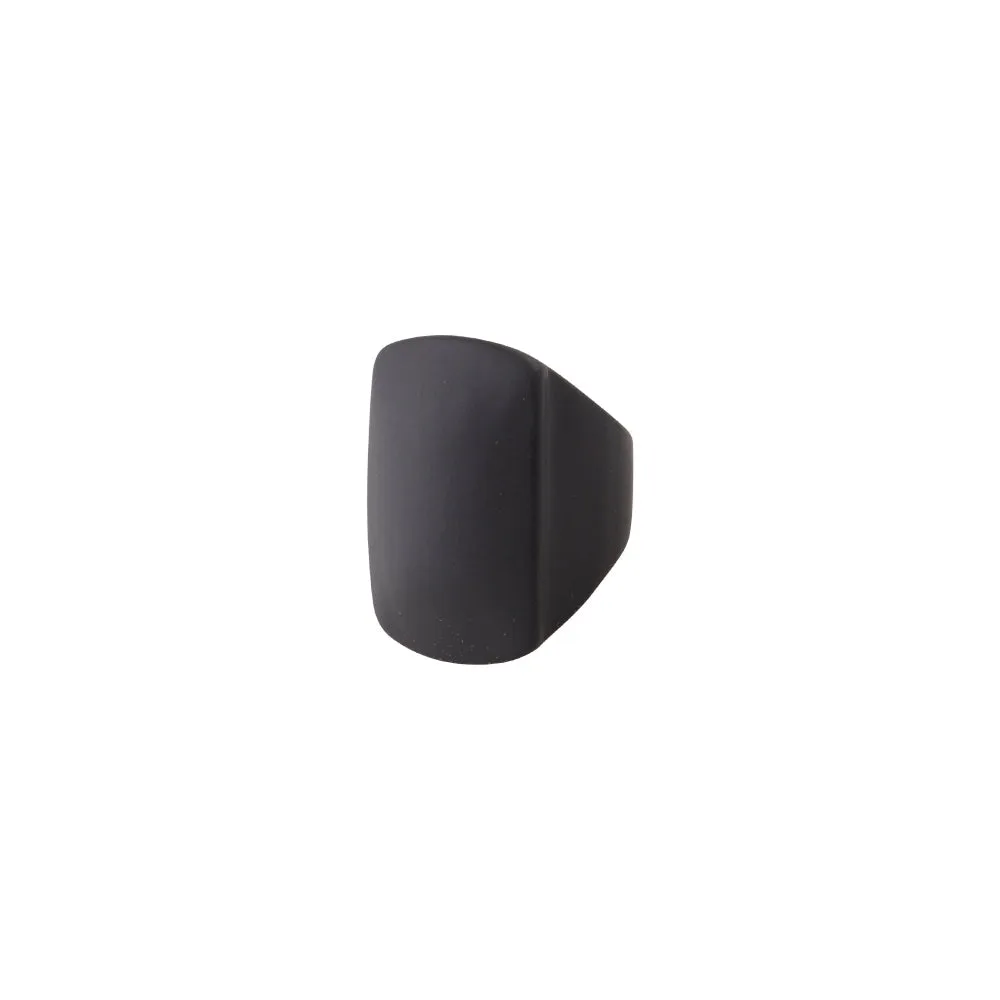 Matte Black Statement Shield Ring