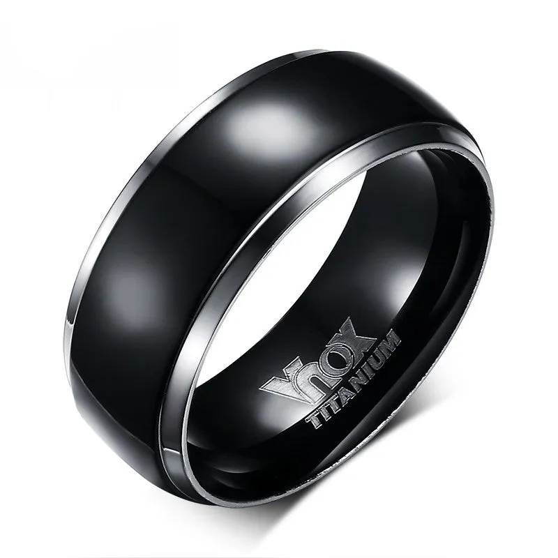 Mens Titanium Rings Black Men Engagement Wedding Rings Jewelry USA Size 100% Titanium Carbide