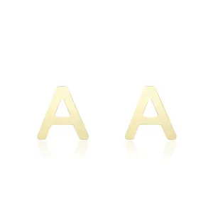 Mini Gold Initial Stud Earrings