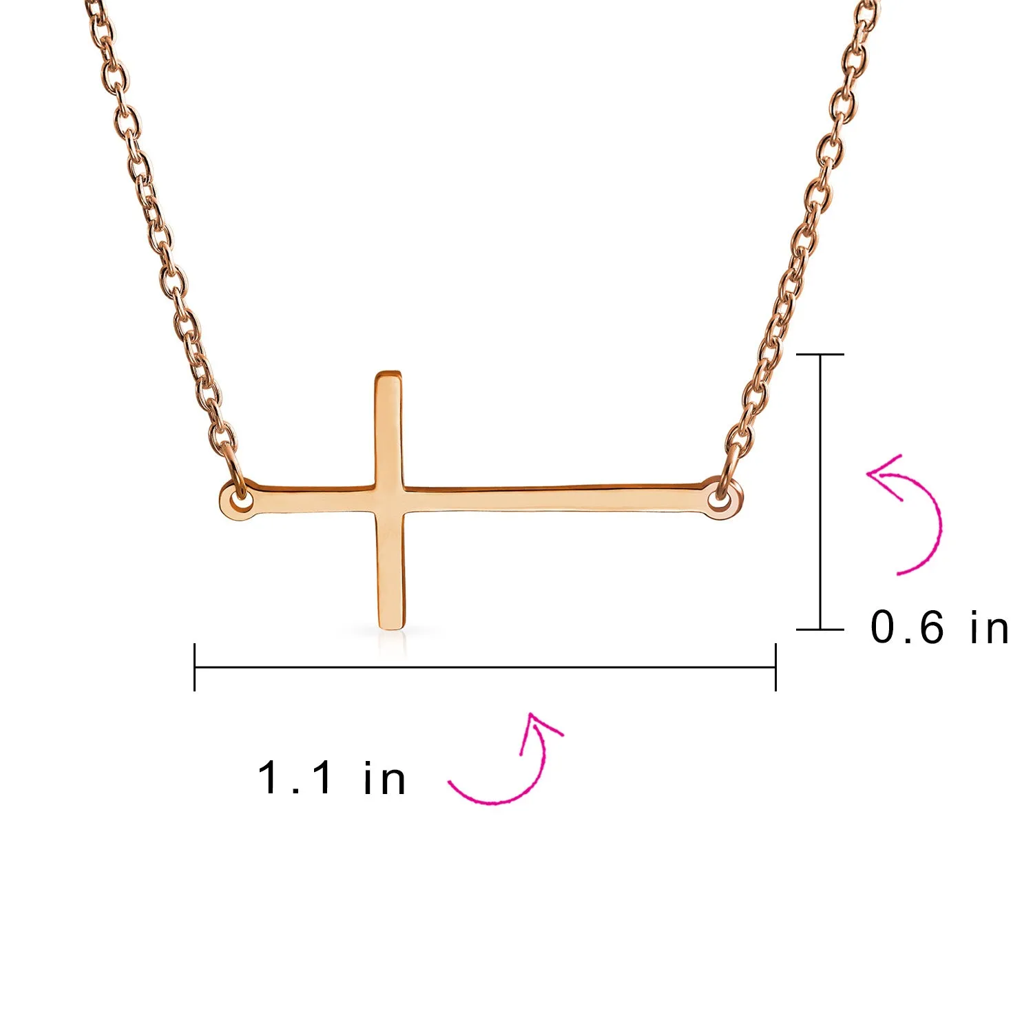 Minimalist White Opal Cross Pendant Necklace Rose Gold Sterling Silver for Teens