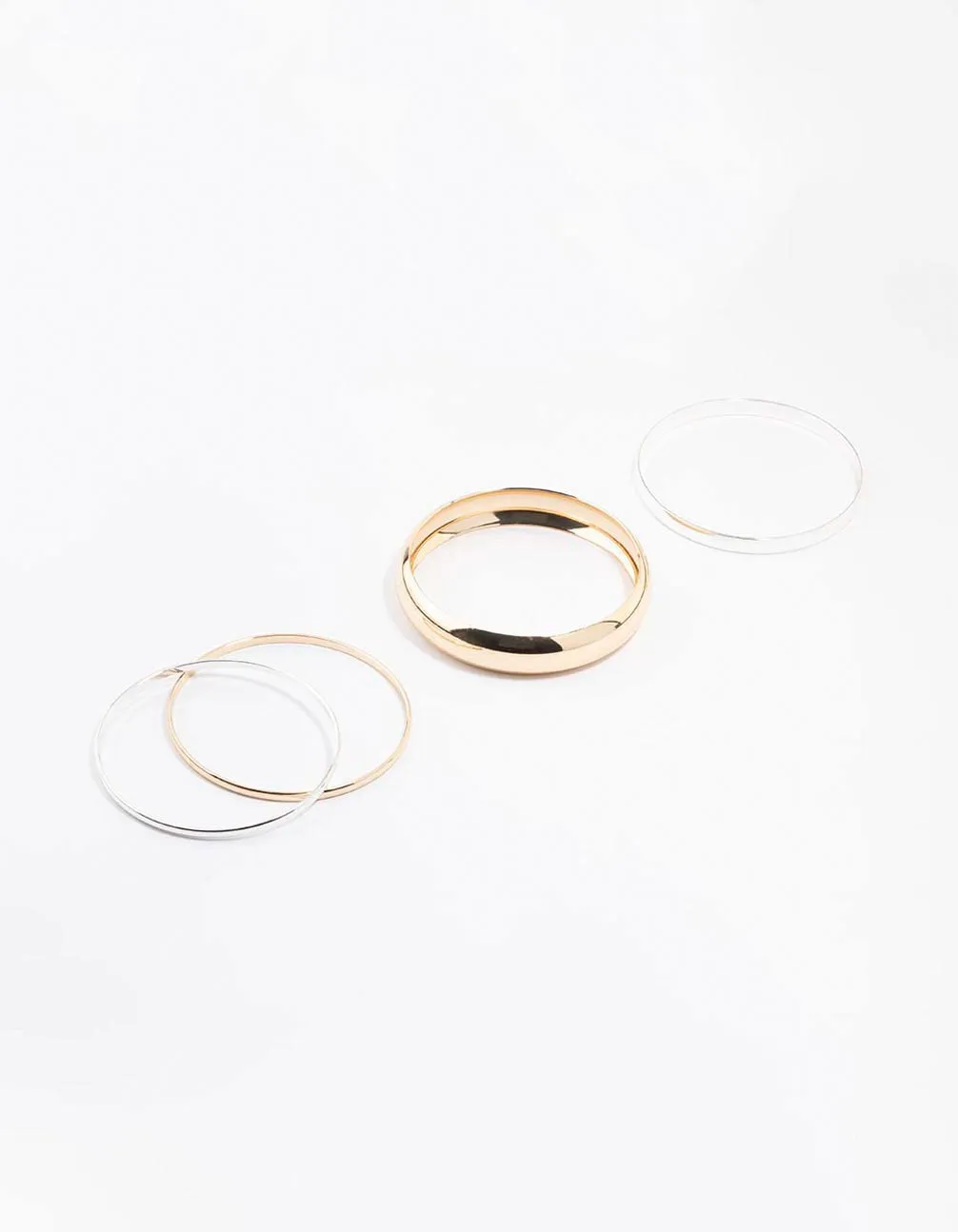 Mixed Metal Basic Bangle 4-Pack