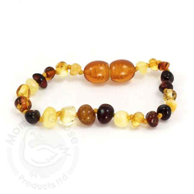 momma goose multi amber adult bracelet 7.5"