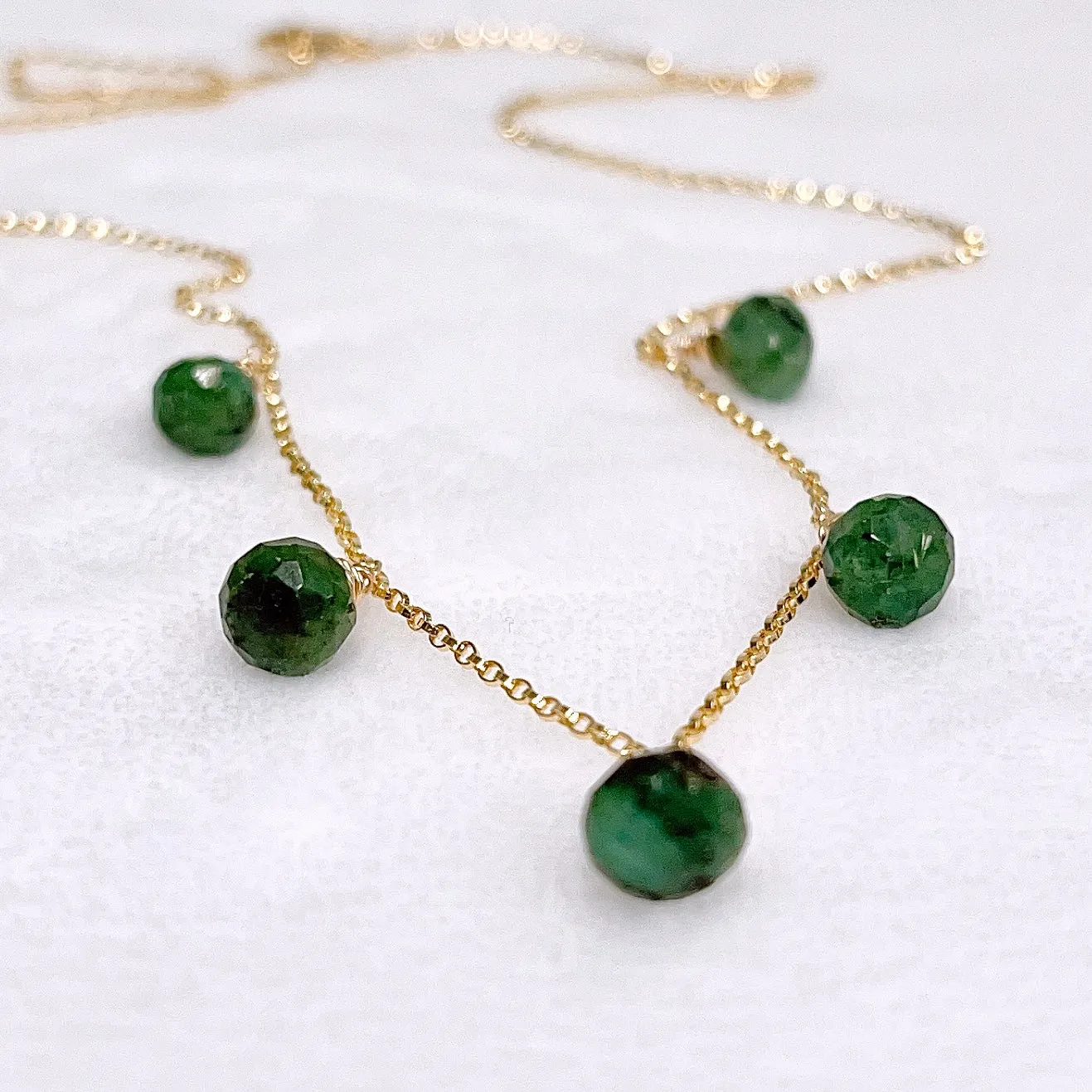 Necklace IVANAH - emerald (N389)