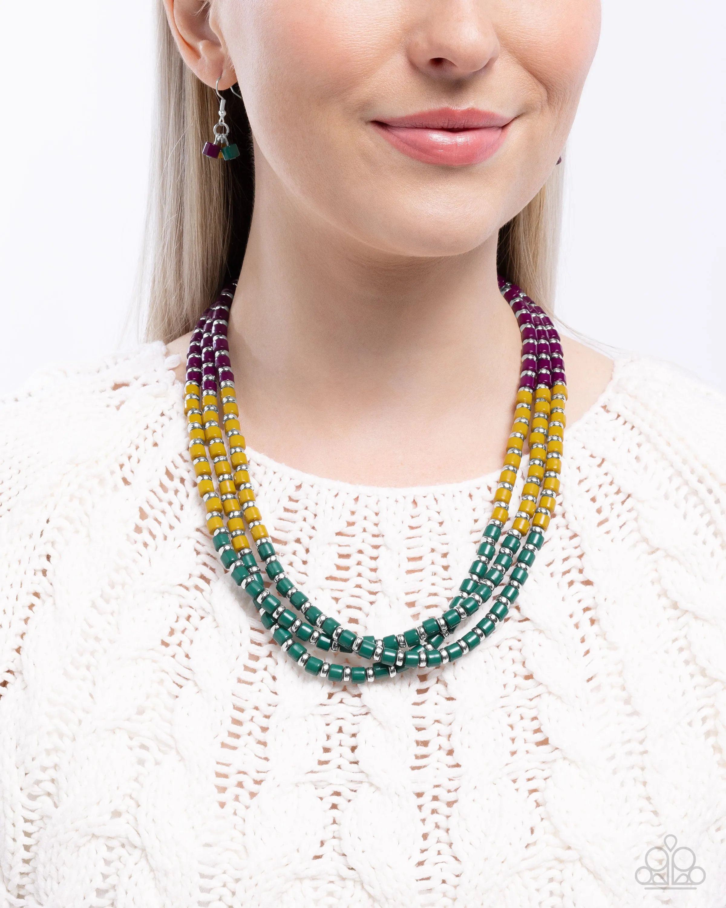 Necklaces Trendy Trio - Green SET