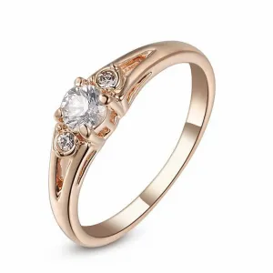 New Sale Real Italina Rings for women Genuine Austrian Crystal 18KRGP Gold Plated Fashion ring Zirconia