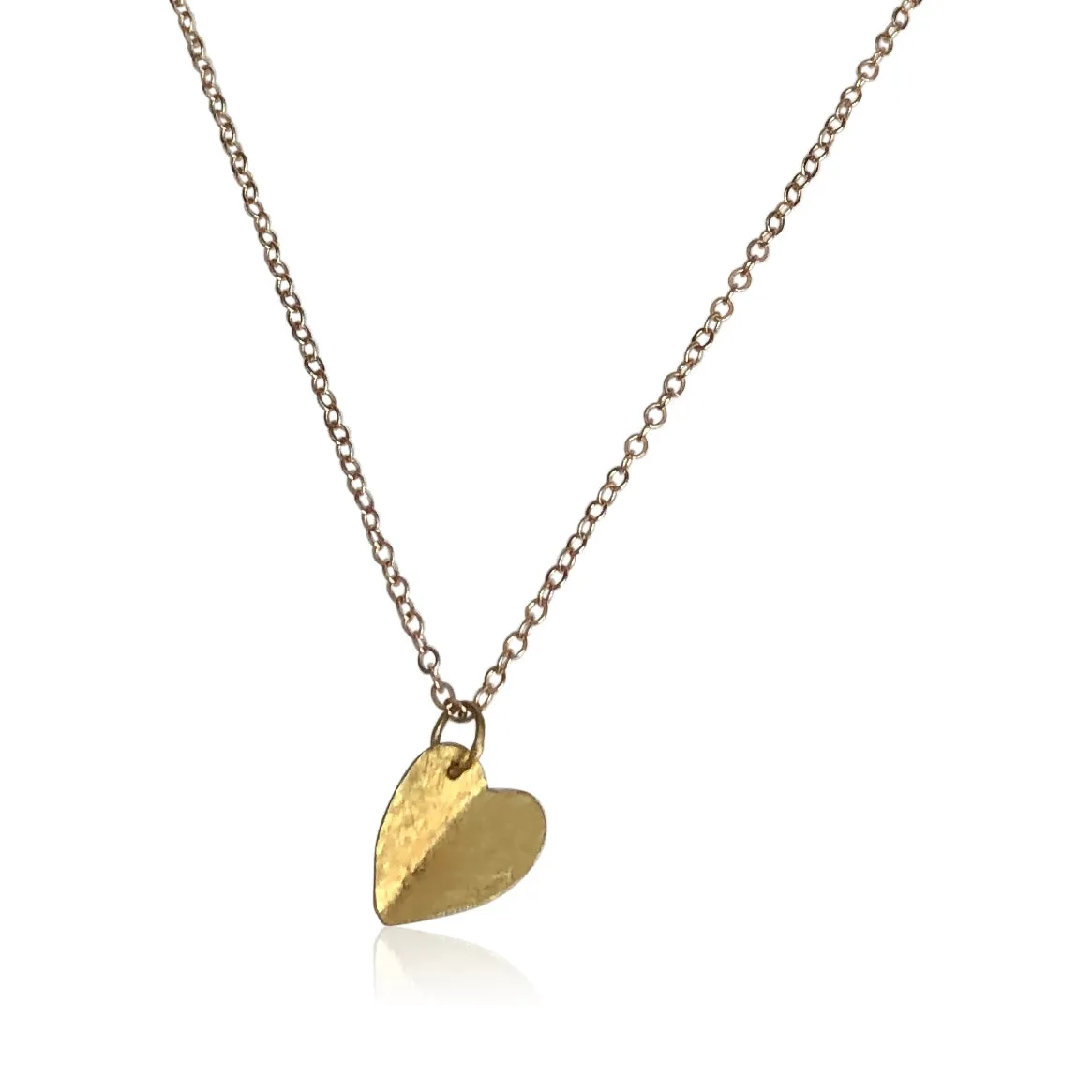 NG5 14kt Gold Origami Heart Necklace