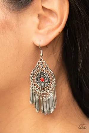 Paparazzi Earring ~ Dream a Little DREAMCATCHER - Red