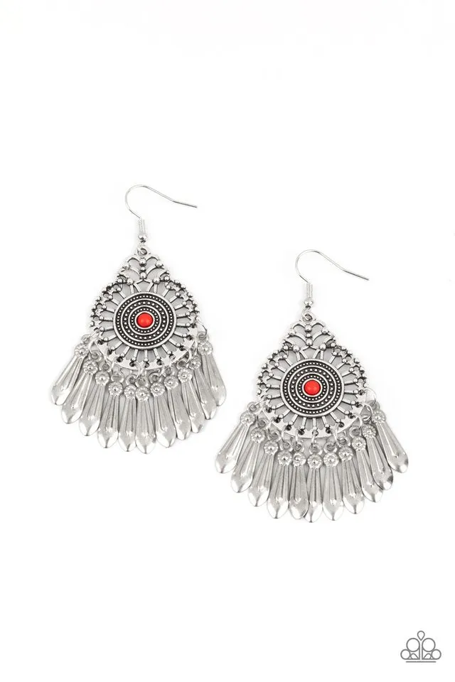 Paparazzi Earring ~ Dream a Little DREAMCATCHER - Red