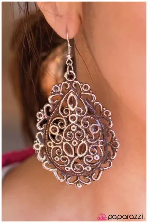 Paparazzi Earring ~ In A BROWNED About Way - Brown