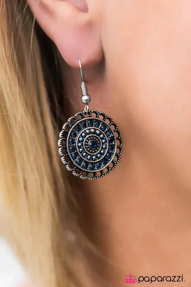 Paparazzi Earring ~ Lights Of Paris - Blue