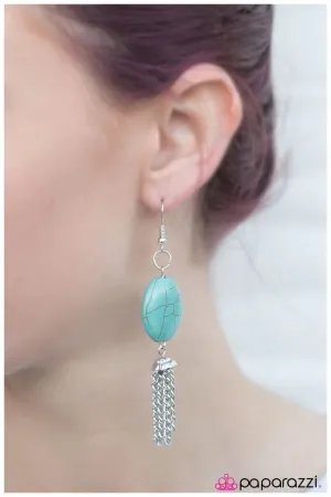 Paparazzi Earring ~ Natural Living - Blue