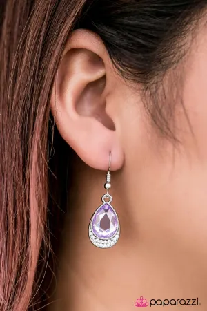 Paparazzi Earring ~ Ocean Cruise - Purple