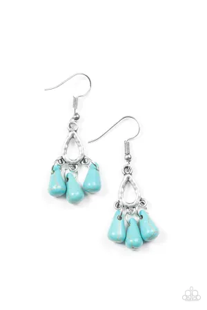 Paparazzi Earring ~ Tropical Winds - Blue