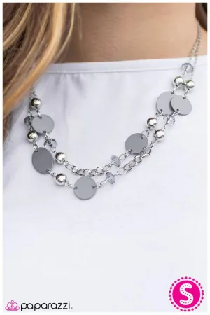 Paparazzi Necklace ~ Bon Adventure! - Silver