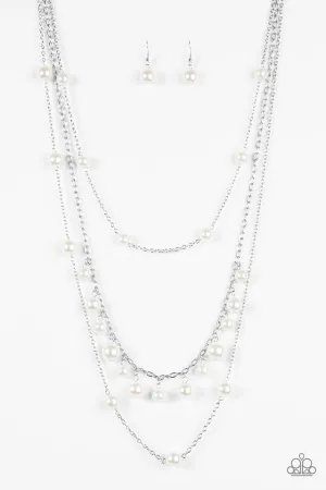 Paparazzi Necklace ~ CHIC-ing Revenge - White