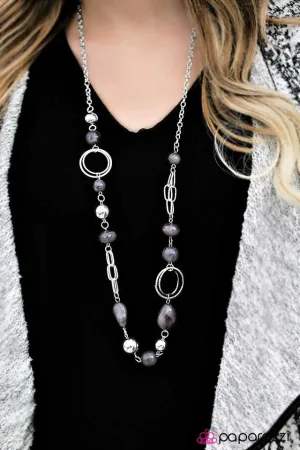 Paparazzi Necklace ~ Glam Grotto - Black