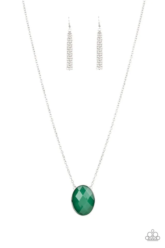 Paparazzi Necklace ~ Intensely Illuminated - Green