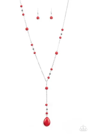 Paparazzi Necklace ~ Modern Mountaineer - Red