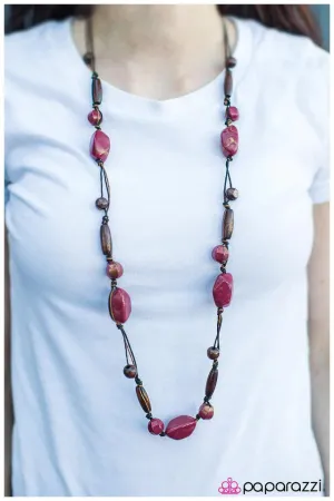 Paparazzi Necklace ~ Take A Hike - Pink