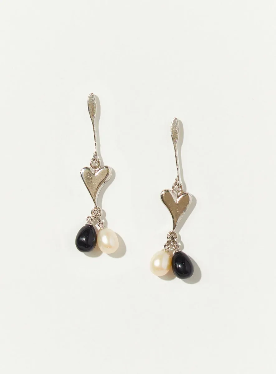 Par Ici Queen of Hearts Earrings - Gold or Rhodium (In-Store)