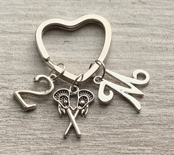 Personalized Lacrosse Keychain