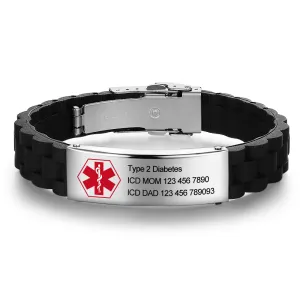 Personalized Stainless Steel Medical Bracelet