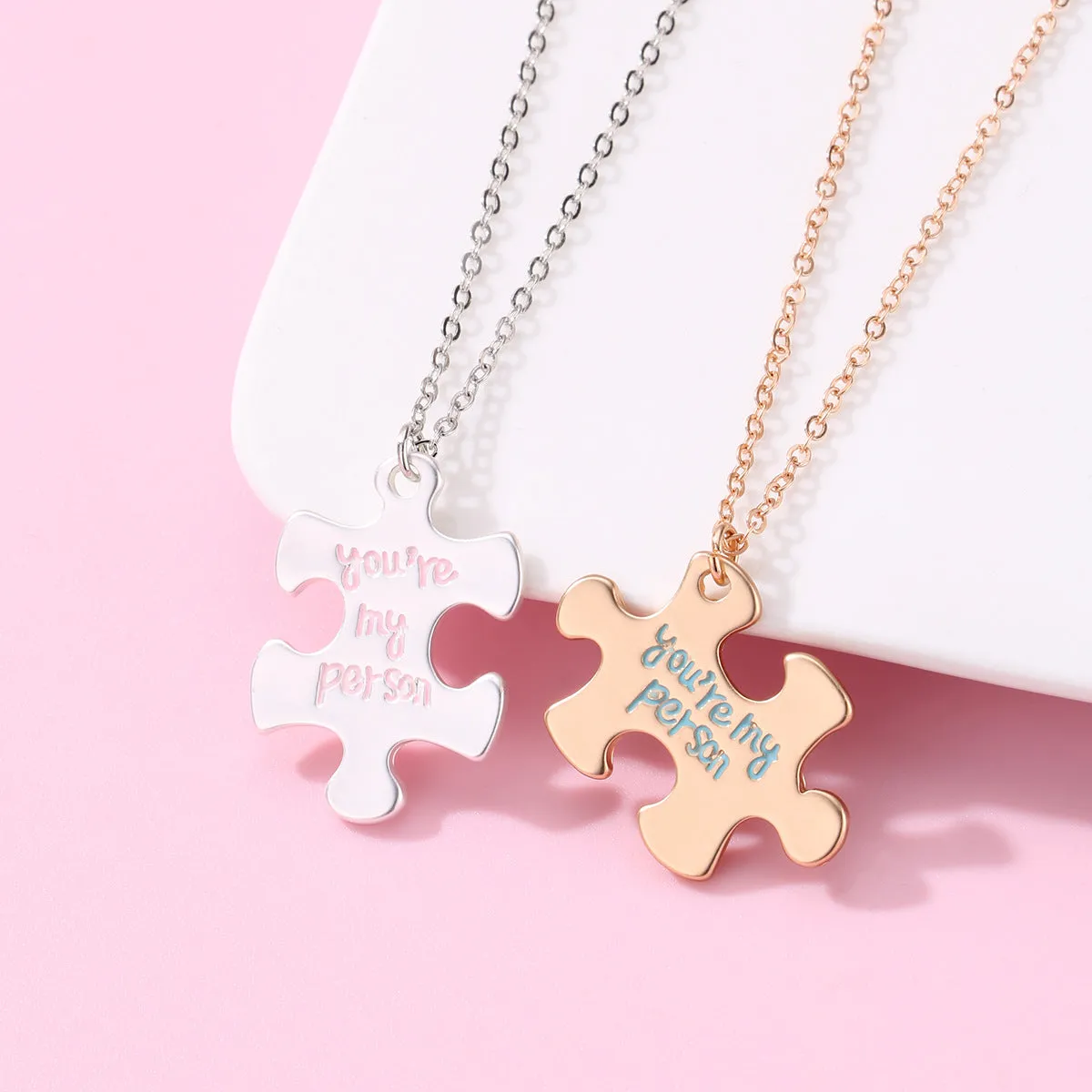 Puzzle Matching Best Friend Necklaces Gift Set