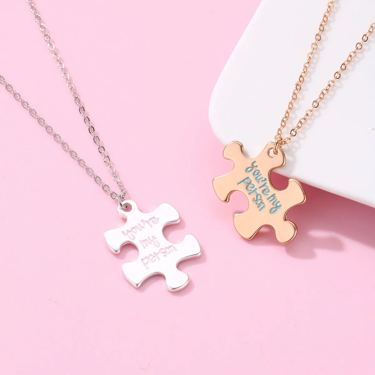 Puzzle Matching Best Friend Necklaces Gift Set