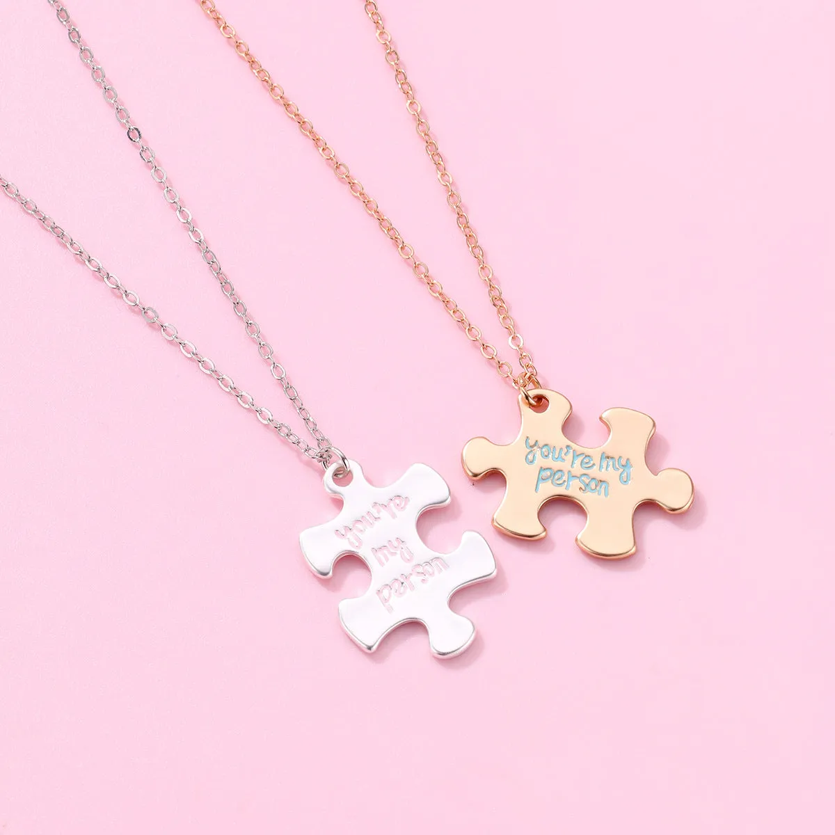 Puzzle Matching Best Friend Necklaces Gift Set