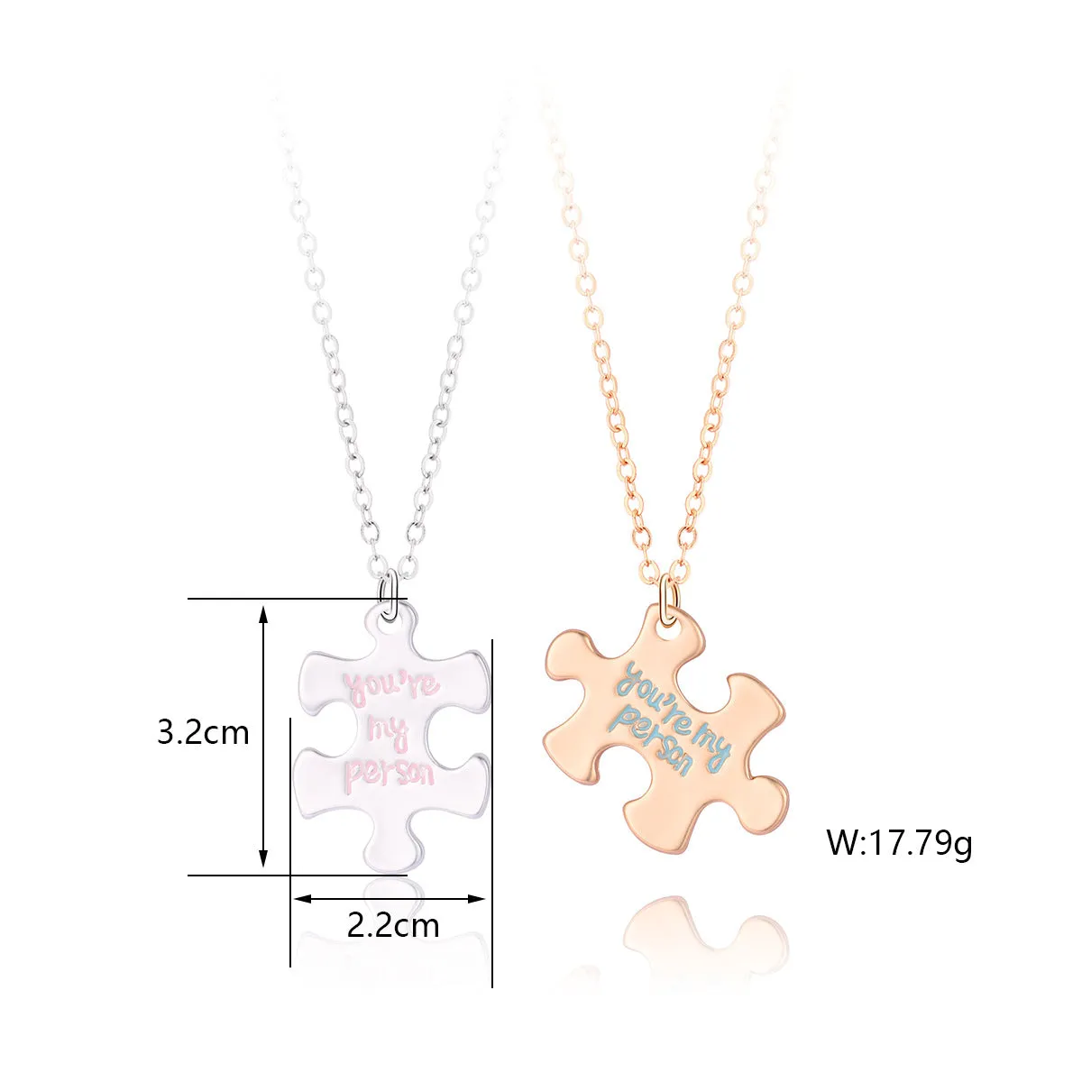 Puzzle Matching Best Friend Necklaces Gift Set